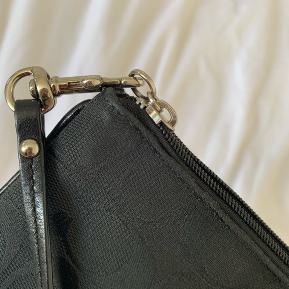 Coach Black Canvas Wristlet - Picture 4 of 4